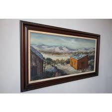 Large Scale Vintage Landscape Oil Painting | Chairish