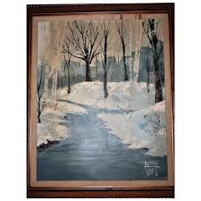 MCM Painting Vanguard Studios Stuart Winter Scene Lee Reynolds. For Sale at Ruby Lane
