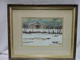 Watercolor Painting of Barn by Rachel Martin | eBay