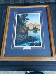 Evening Glow Camping Lake Framed Print by Derk Hansen - Etsy
