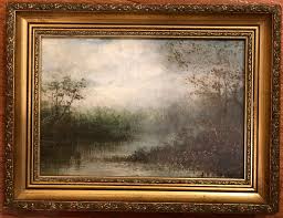 Woods on a River Bend- Oil Painting-Jasper Francis Cropsey-1823-1900 | eBay