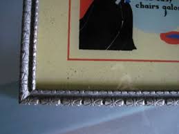 Vintage Ornate Wood Picture Frame Reverse Painting on Glass | eBay