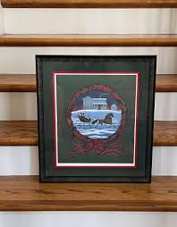 David Mccall Johnston Vintage Framed Christmas Scene Signed Lithograph ~ Snowy Village Christmas Print ~ Signed Limited Edition ~sleigh Ride - Etsy