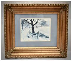 Charming Horse Drawn Carriage w/ Covered Bridge in the Snow ...