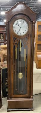 Sold at Auction: Mahogany Grandfather Clock, England, 82 In Tall