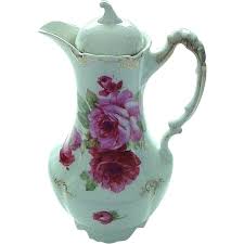 Vintage Large Rose Decorated Chocolate Pot. For Sale at Ruby ...