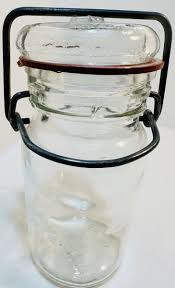Wheaton ~ CANNING MASON JAR 5.5" Tall Clear Glass Lid Wire ...