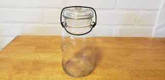 VINTAGE BALL QT.JAR IDEAL WIRE SIDE WITH GLASS TOP | eBay