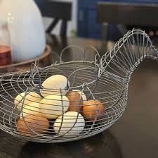 Vintage Folding Wire Egg Basket-farm Fresh Eggs-french ...