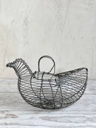 Vintage French Metal Wire Egg Baskets | Rustic French ...