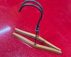 Antique Vintage Early 1900's 1920's Skirt Slacks Hanger Grip ...