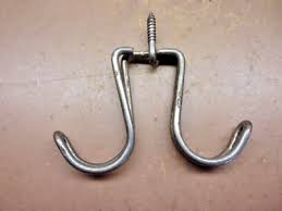 Single Wound Wire Coat Double Ceiling Hooks 3 1/4" x 2 1/4" Screw-In FREE SHIP! | eBay