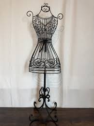 Black Metal Wire Dress Form Mannequin Jewelry Stand Holder ...