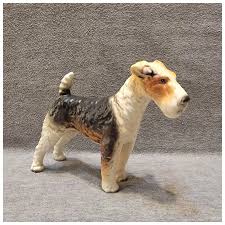 Wire haired fox terrier figurine. For Sale at Ruby Lane