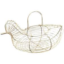 Vintage Farmer Folk Art Egg Gathering Basket. For Sale at ...