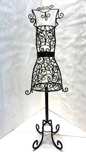 Vintage Ornate Black Dress Form Metal Tabletop Free Standing ...
