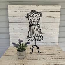 Black Metal Jewelry Holder- Large Dress Shaped Jewelry ...