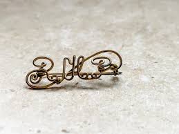 Vintage 1920s Wire Initials Brooch - Etsy New Zealand
