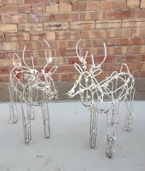 PAIR OF VINTAGE OUTDOOR IRON REINDEER — Lots of Furniture