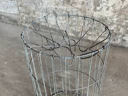 Vintage Wire Flowering Top Garbage Can Waste or Laundry Basket - Etsy