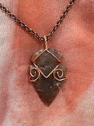 Authentic Flint Arrowhead Wrapped in Copper Wire With Copper ...