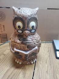 Smart Owl Antique Vintage Ceramic Large 12" tall Cookie Jar ...
