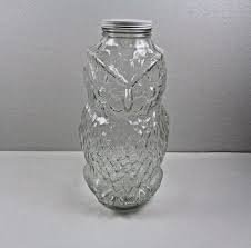 Vintage Very Large Beautiful The Wise Old Owl Glass Jar with ...