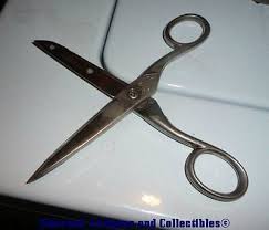 Radiant Golden Age Inlaid Scissors Richards Sheffield ...