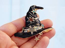 Halloween Black Hat Magnetic Needle Minder Handmade Sewing ...