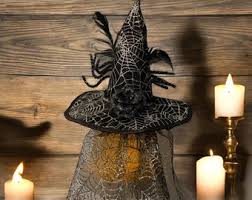 Halloween Lighted Witch Ghost: Vintage Light Globe Table Decoration (tealight Included) - Etsy