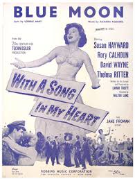 Blue Moon vintage sheet music [Susan Hayward] 1952 Rodgers ...