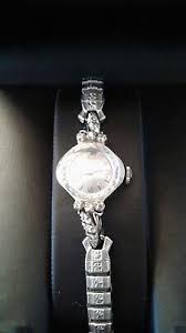 Wittnauer Rare Vintage ladies diamond watch 14K Solid White Gold 10 VS diamonds | eBay