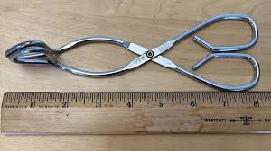 Vintage Ekco Kitchen Tongs Stainless Metal Scissor Angled ...