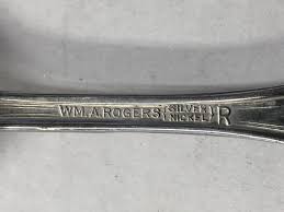 Vintage WMA Rogers Silver Nickel R Plate Ornate Spoons ...