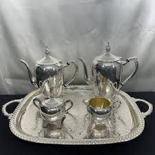 4pc Silver Plated Coffee and Tea Set Made by FB Rogers, With ...