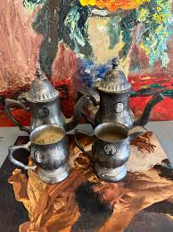 Vintage Godinger Mini Silver Plate Tea Set: Coffee Pot ...