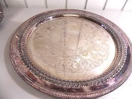 Vintage Wm. Rogers Silver Plated Serving Tray Platter 15 ...