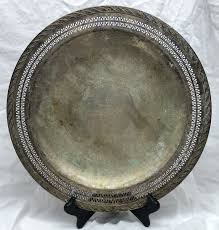 WM Rogers Sons Spring Flower Large Silver Plate Serving Dish Circular #2026 Tray | eBay