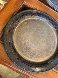 Vintage Silver Plate 12 1/4” Round Serving Tray | eBay