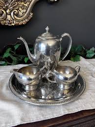 Vintage Home Decorators Silver Plated Tea Set - 4 Piece ...