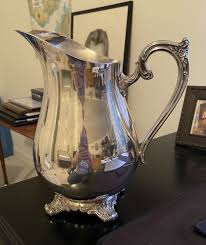 Elegant Heavy SilverPlate WM Rogers Water Pitcher w/Ice Lip ...
