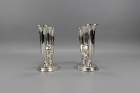 Art Deco German 3-Arm Candleholders from WMF, 1930s, Set of ...