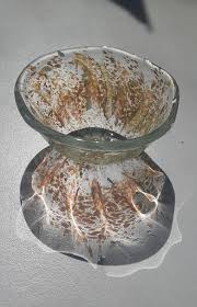Glass Open Salt- Handblown Art Glass Dish and Spoon Set ...