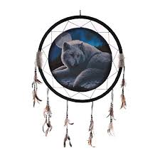 Acchiappasogni Grande Lupo guardiano del nord by Lisa Perker, Mixed, Height 60cm Width 60cm Depth 2cm : Amazon.co.uk: Home & Kitchen