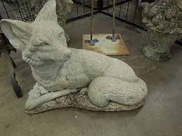Henri Studio Concrete Fox Statue