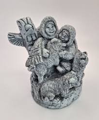 Alaska Figurine Resin Similar To Glacial Ice Age Totem Dogs ...