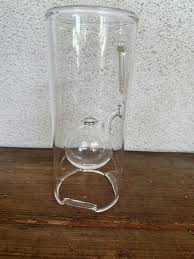 Glass Oil Lamp Clear wWick Wolfard Hand Blown Scientific ...