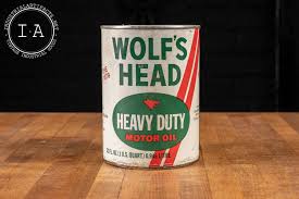 Vintage Wolf's Head Motor Oil Can - Etsy