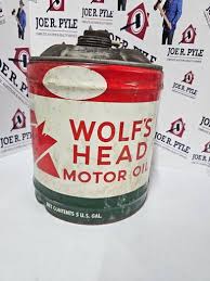Wolf's Head Motor Oil Can