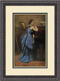 Jean-Baptise Camille Corot The Lady in Blue Custom Framed Print | eBay